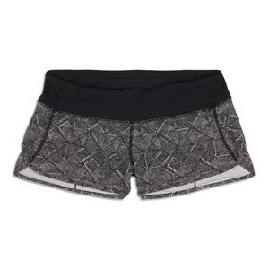 Lululemon Speed Short Formation Alpine White Black/Black Size 6